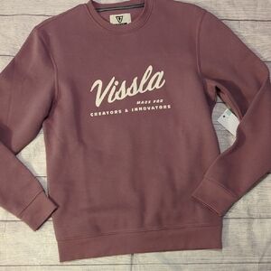 VISSLA Men's Dusty Rose Crewneck Sweater